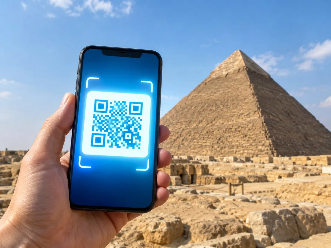Giza Pyramids QR Code Entry Ticket